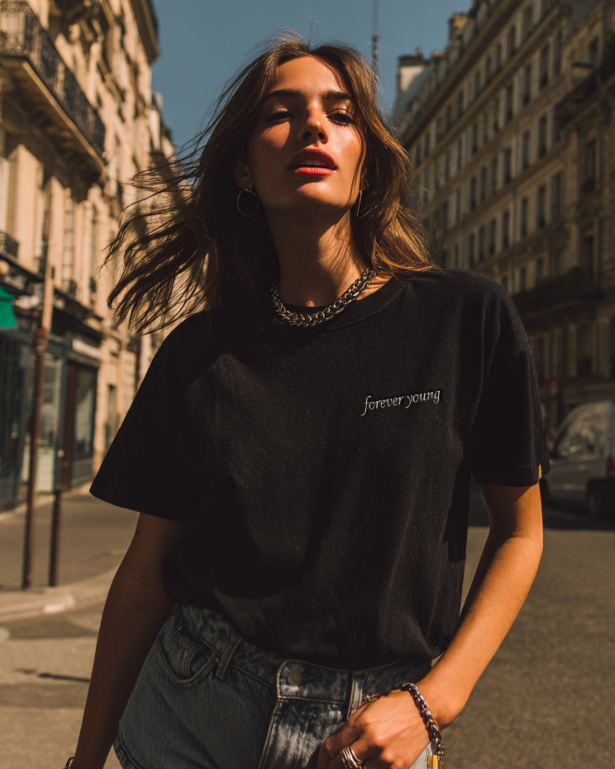 T-shirt Oversize - Noir TBP CLUB PARIS