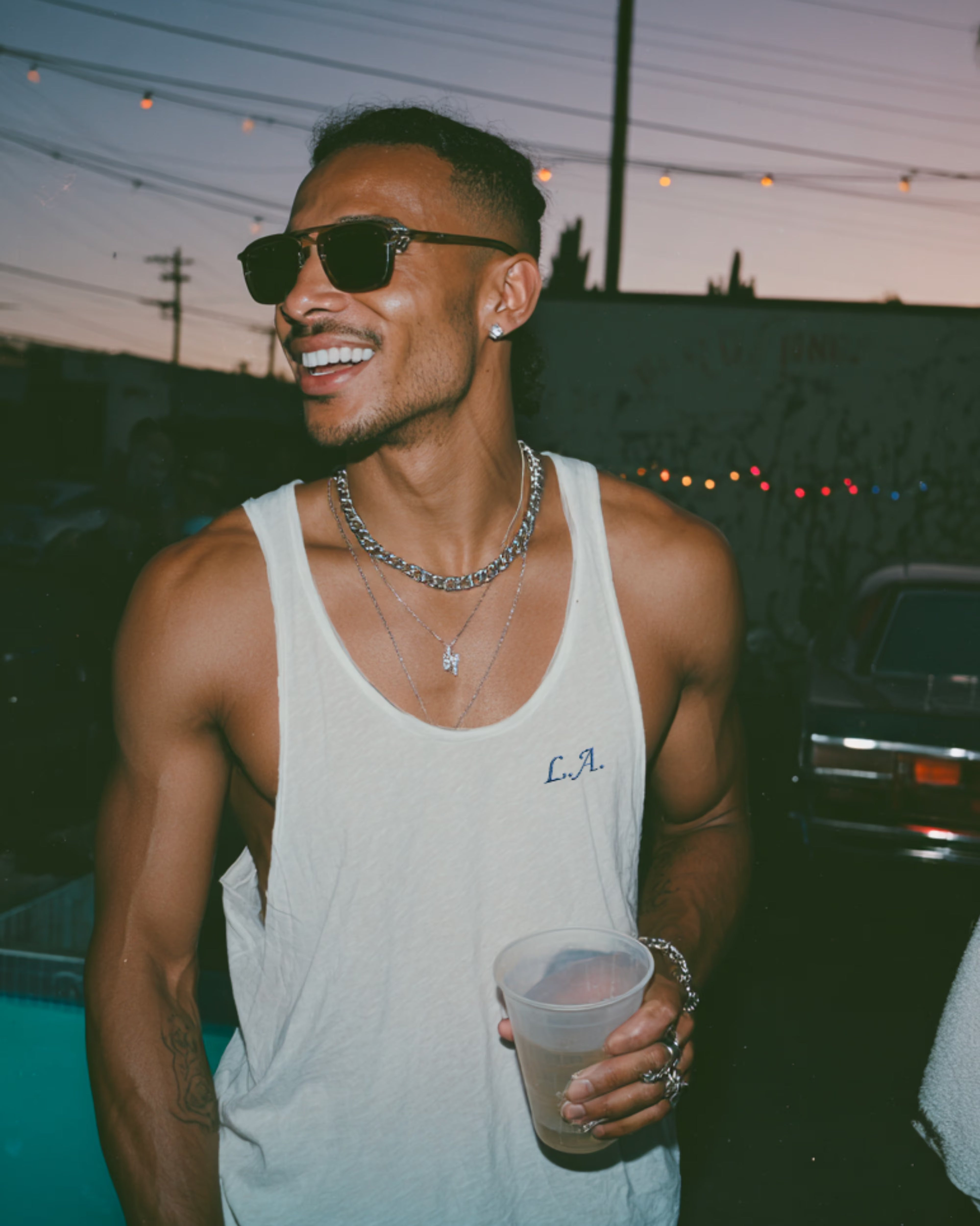 débardeur avec broderie personnalisée pour Homme "LA"